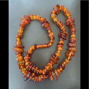 Exquisite Long Amber Necklace